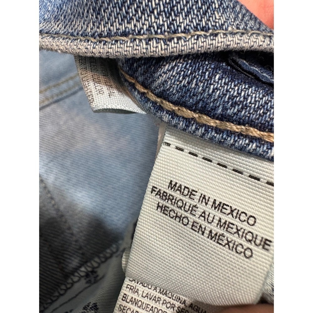 Lucky Brand Jeans Womens Size 27 Candiani Denim Straight Leg Blue Wash Distress - Picture 9 of 11
